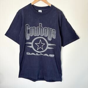 Vintage Logo 7 Dallas Cowboys Single Stitch 1993 Navy Blue Men's Size Large
